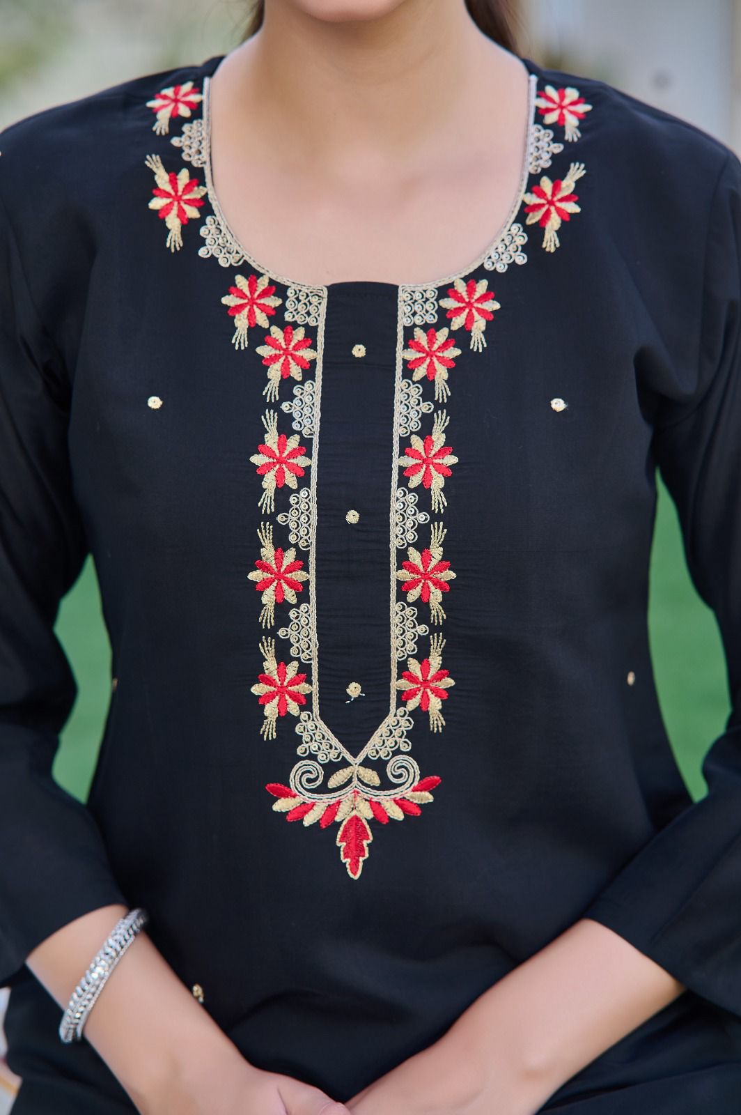 Designer Pure Chanderi Kurta With Pant And Beautiful Dupatta