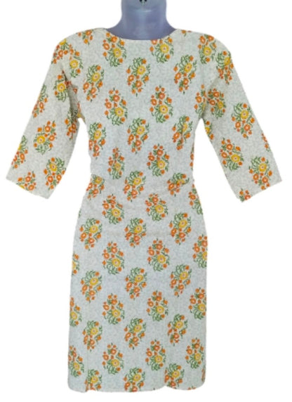 Maverick Off white cotton 2 Piece Salwar Suit