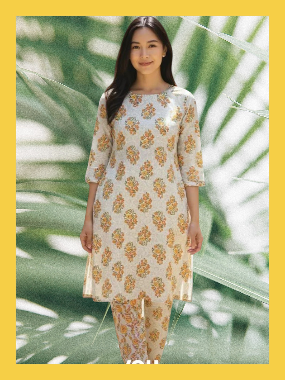 Maverick Off white cotton 2 Piece Salwar Suit